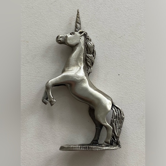 Vintage Pewter Unicorn Sculpture - Picture 2 of 9